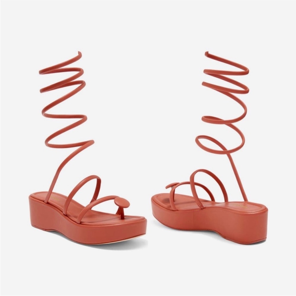 NEW IN BOX Cult Gaia Pink Alba Platform Sandal In Jasper, size EU 38.5